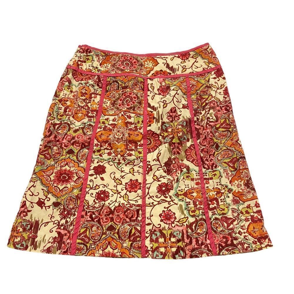 Bandolino Brand‎ Floral Print Midi Skirt Size 12